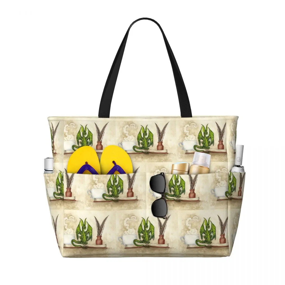 The Scholar Beach Tote Bag Sport Gym Yoga Duffle Large Tote Bag Women Travel Bag Fitness bag