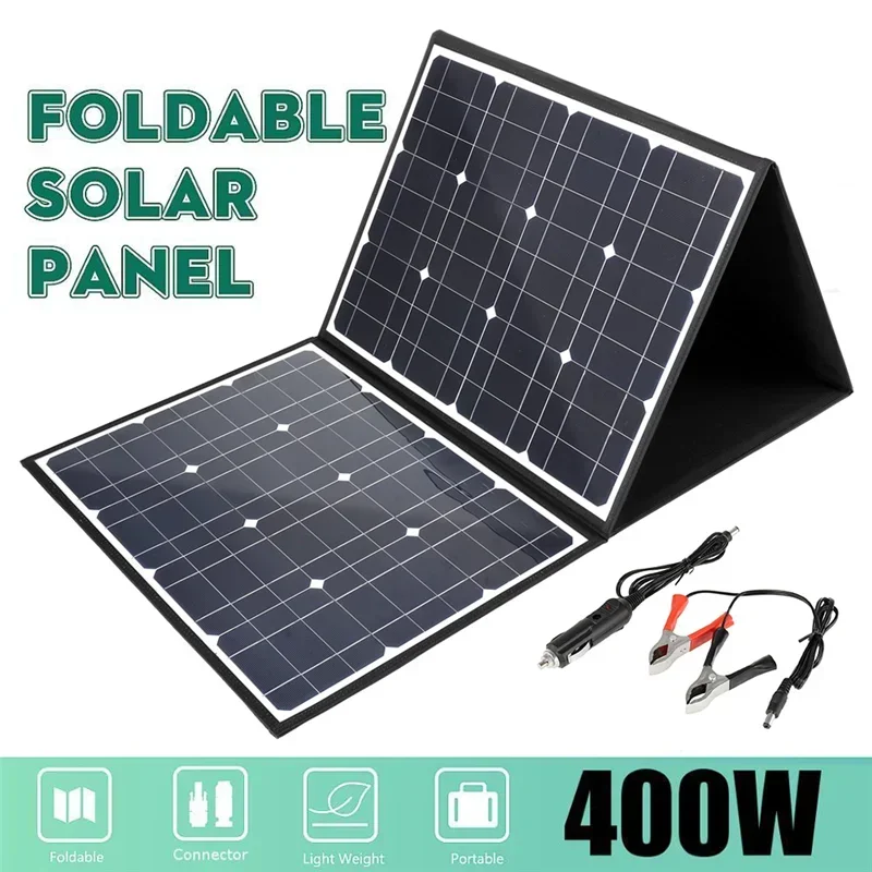 

18V 400W Solar Panel USB Output Monocrystallinel Waterproof Solar Cells Folding Package with 10/20/30/40/50A/60A Controller