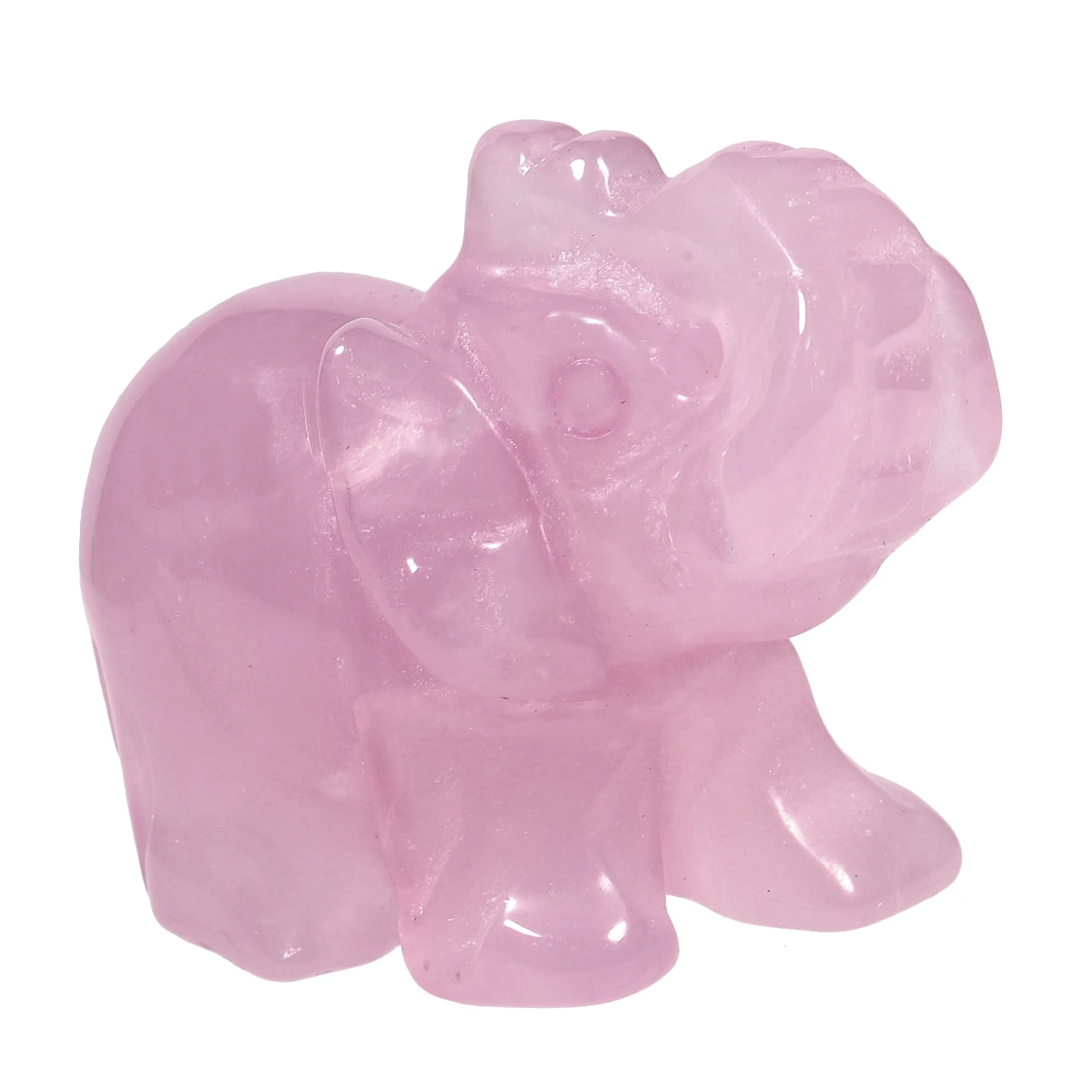 Hand Carved Crystal Stone Elephant Figurine Reiki Healing Gemstone Animal Statue For Home Decoration Gift