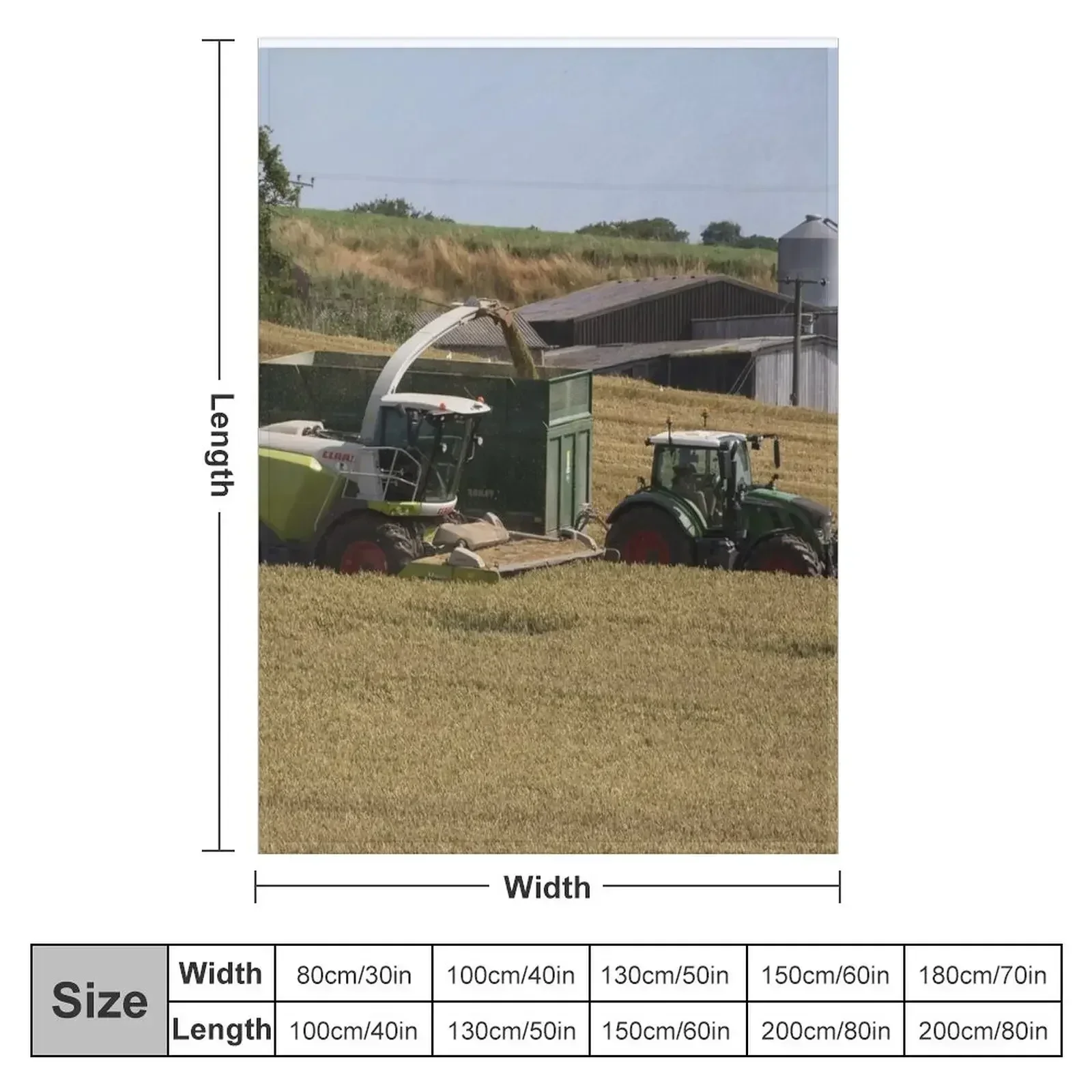 Harvest time, Fendt bring in the grain Throw Blanket couch cozy soft plush fuzzy picnic outdoor blanket