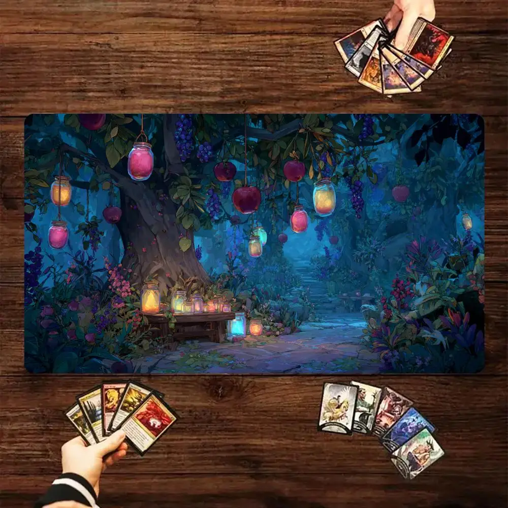 

Fantasy Mystical Garden Design MTG Playmat Magic Card Battle Mat 35X60CM игровые коврики для сбора Tapete Magic mtg коврик для карт