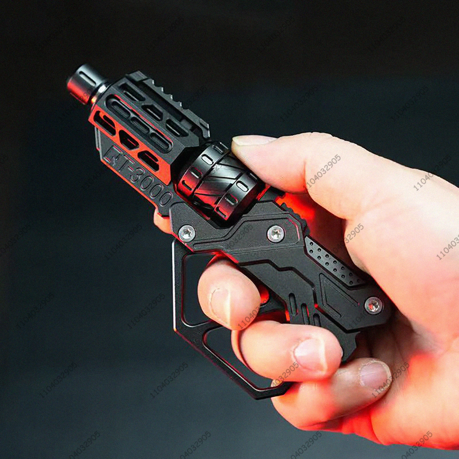 Juguete EDC QT-3000 Fidget Slider Revolver Flip pistola Fidget Spinner tarjeta de Metal Push Fidget Gear Gadget alivio del estrés regalo para niños