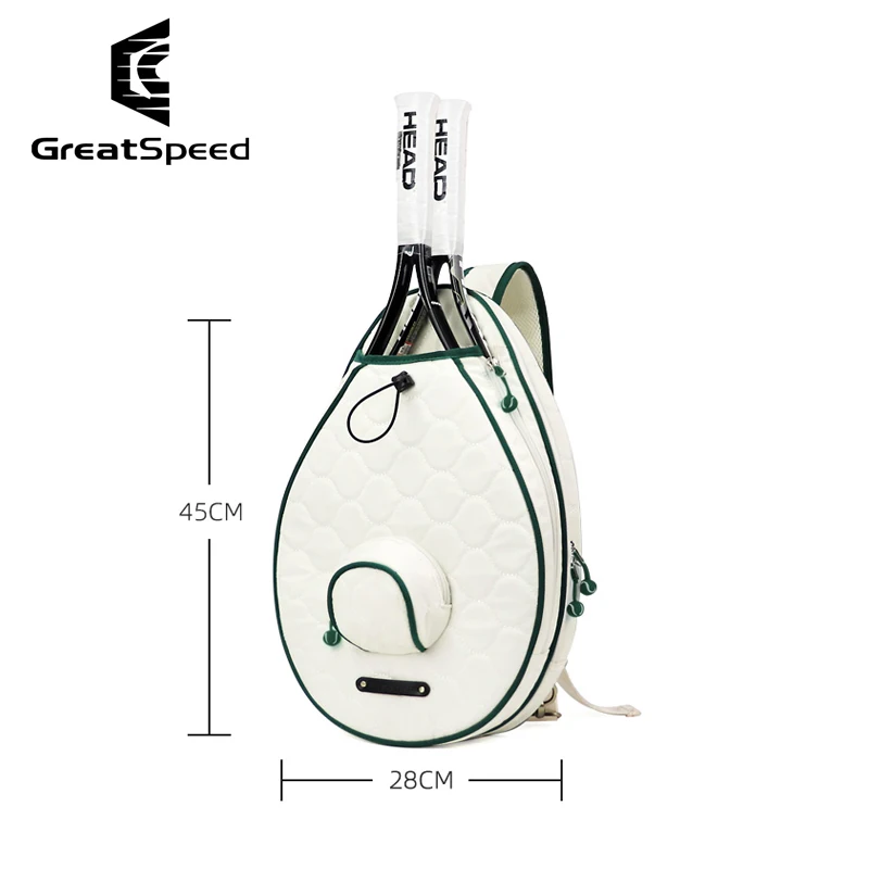2025 Autumn Winter GreatSpeed Tennis Racquet Bag White Green Badminton Padel Pickleball Tennis Bags Unisex Teenager Shoulder Bag