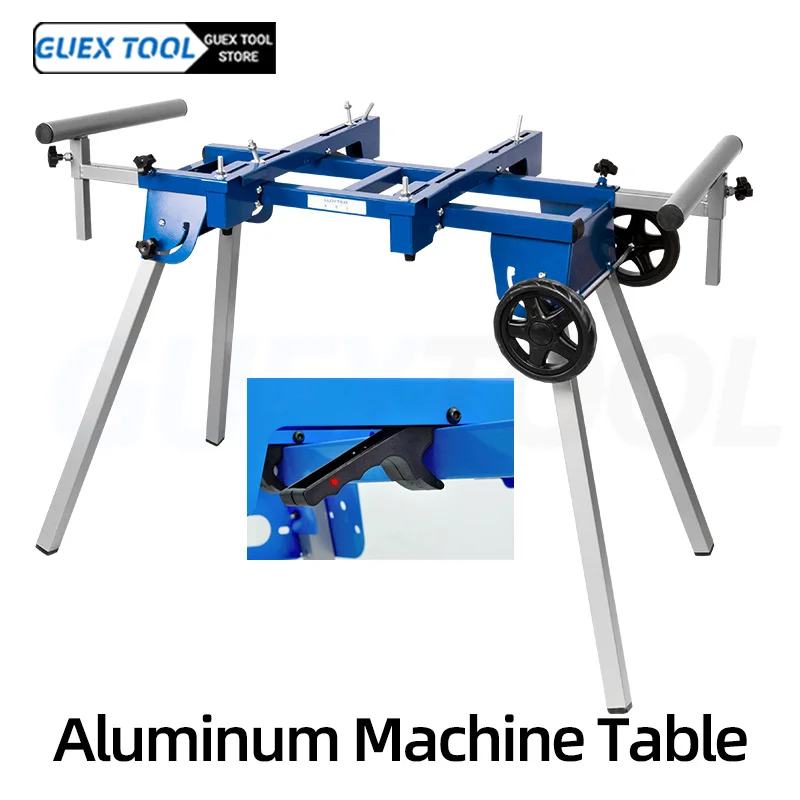 

Aluminum Saw Table Woodworking Table Mobile Portable Stand Miter Saw Stand Foldable Easy to Carry Extendable 2 Meter Long