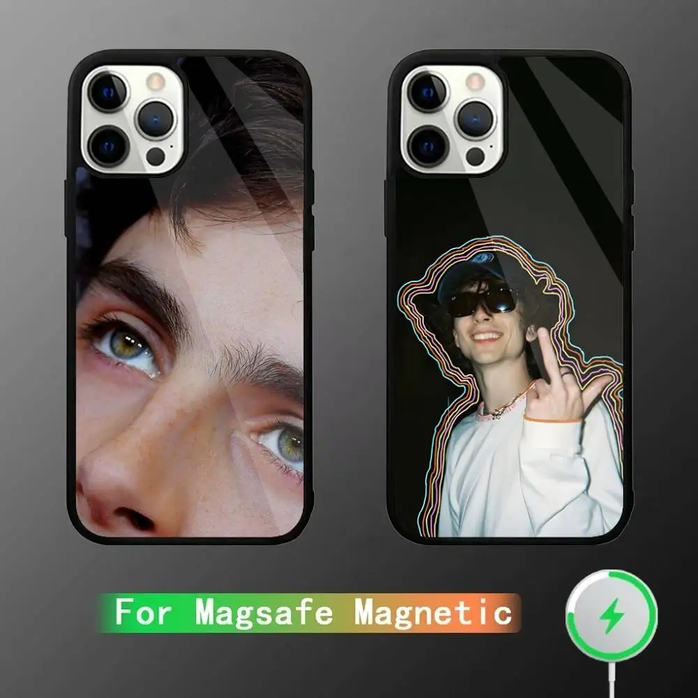 

T-Timothee Chalamet Phone Case For iPhone 17,16,15,14,13,12,11,Plus,Pro,Max,Air,Mini Magsafe Magnetic Wireless Charging