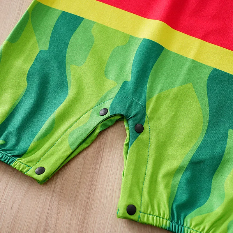 ملابس الأطفال حديثي الولادة من الفاكهة - البطيخ أزياء الرضع بذلة طفل قصير الأكمام قطعة واحدة منامة ارتداءها الصيف رومبير #5