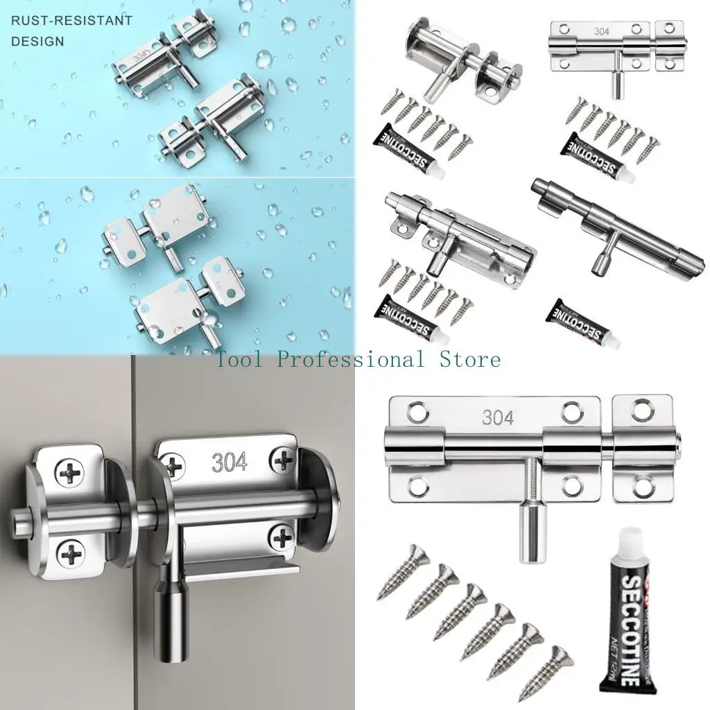 

Дверные защелки из нержавеющей стали 57QF, маленькие сплошные раздвижные болты, защелки, пряжка дверного замка