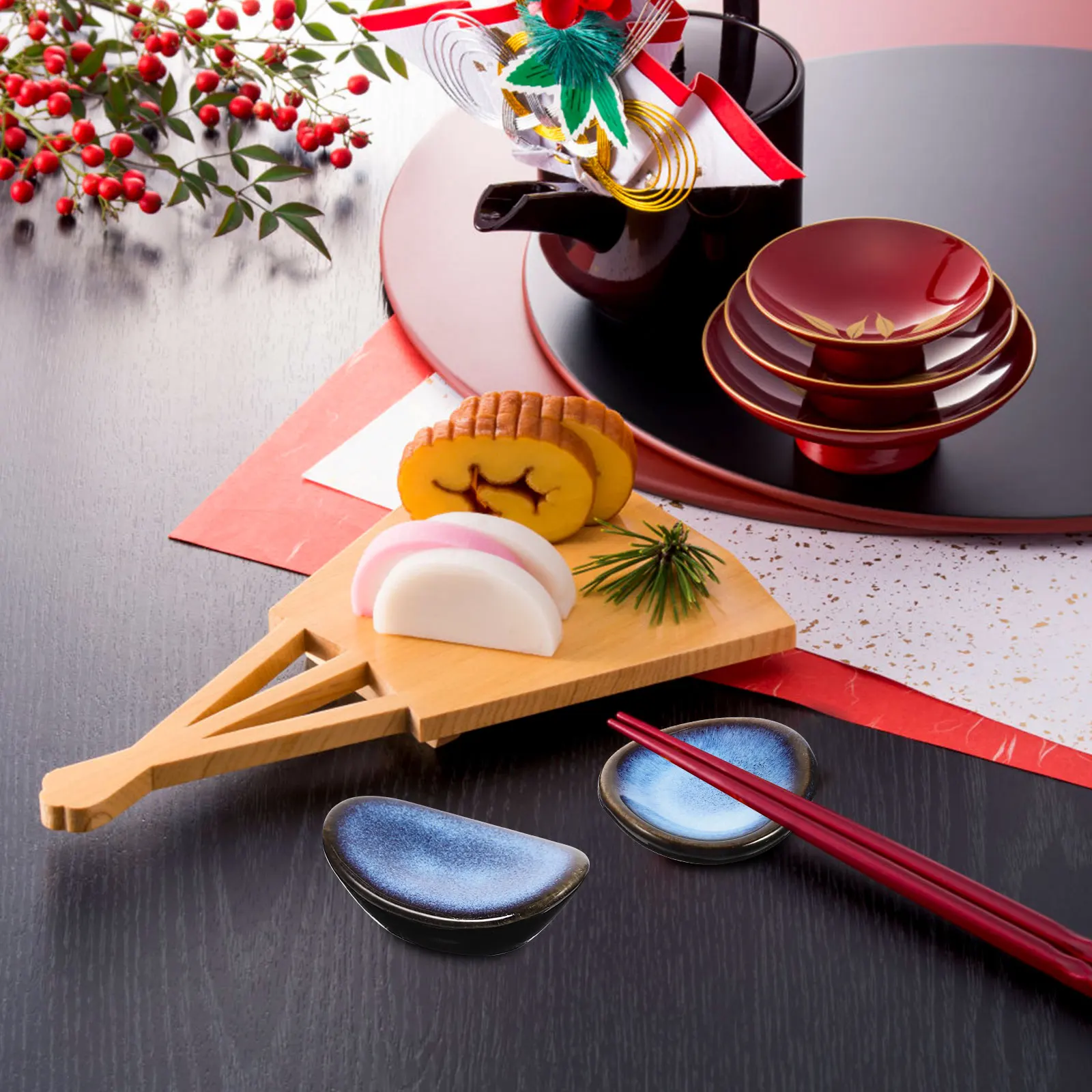 

6Pcs Ceramic Chopstick Rests Porcelain Holders Japanese Style Kitchen Tabletop Fork Spoon Rest Simple Elegant Design