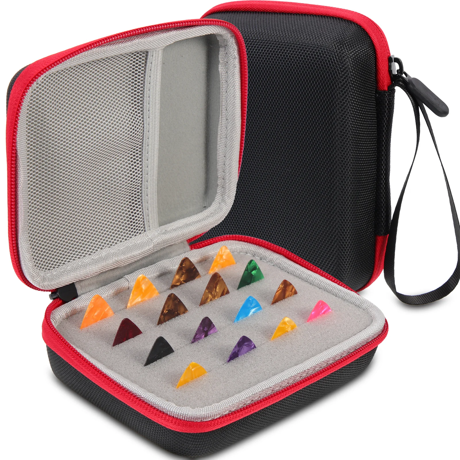 

Pick Storage Box Guitar Acoustic Holder Case Major Portable Picks Organizer with Cool