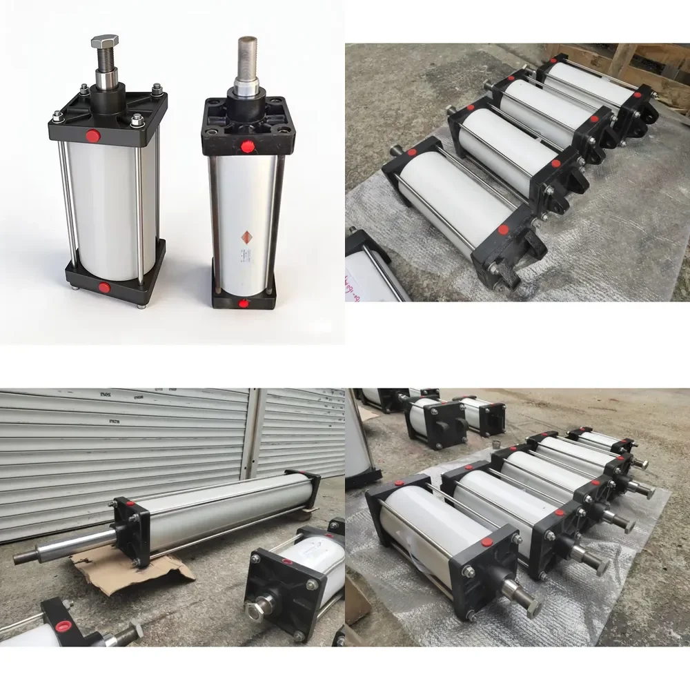 Qgb200x300 Big Bore Heavy-duty Iron Pneumatic Cylinder Double Acting 0.15-1Mpa with Pin Shaft Compressed Pneumatic air