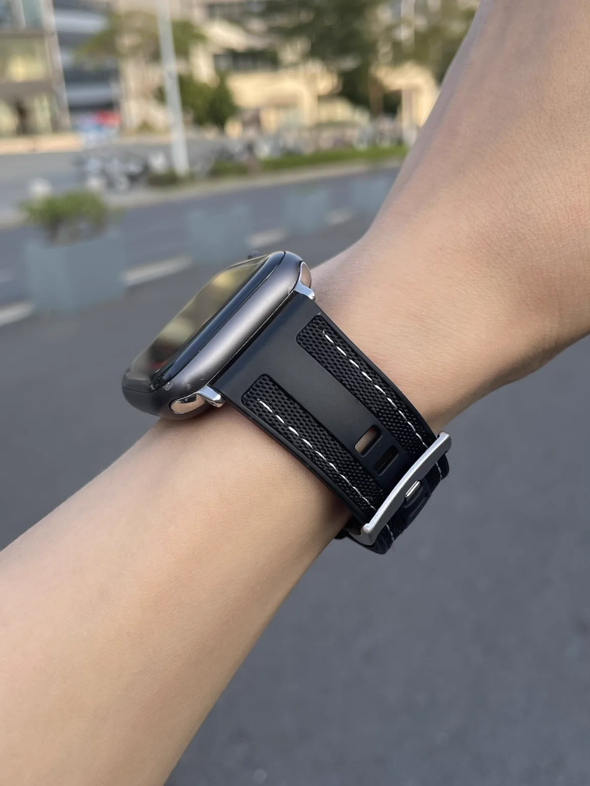 

NEW Design Band For Apple Watch Ultra 3/2/1 49mm 44mm 45mm 40mm 41mm 42-46mm Silicone+Nylon Strap iwatch series 10 9 8 7 6 5 SE