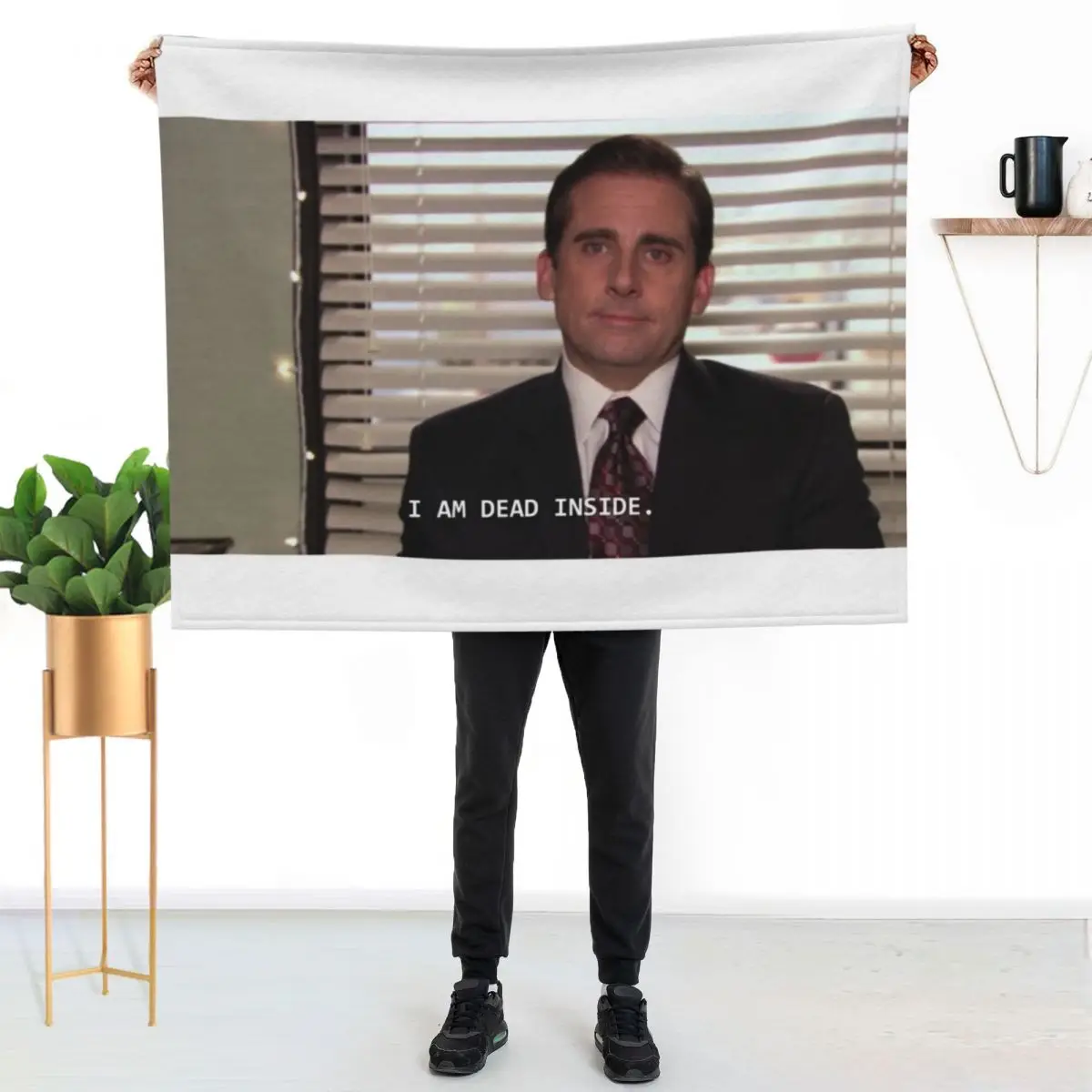 i am dead inside Throw Blanket Anti Shedding Soft Fuzzy Blanket for Home