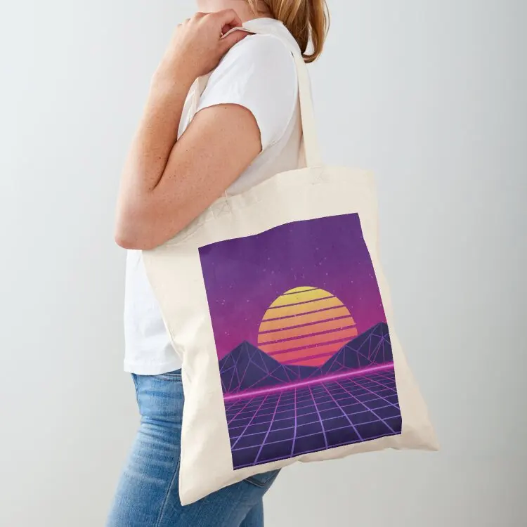 

Synthwave Sunset Aesthetic Tote Bag tote bag Lady bag Big women great