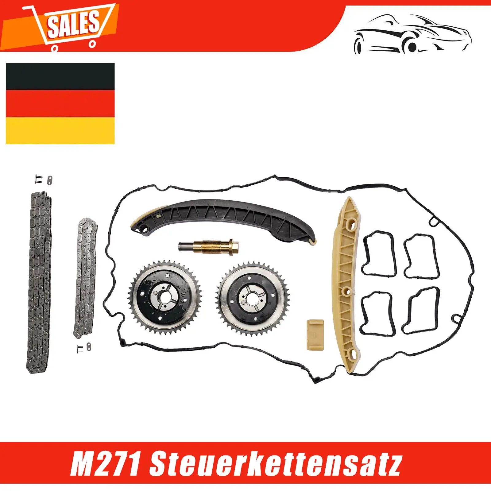 AP02 A2710501247 A2710501447 2710500800 2710500900 Camshaft Adjuster For Mercedes W203 W204 W211 with M271 Timing Chain Set