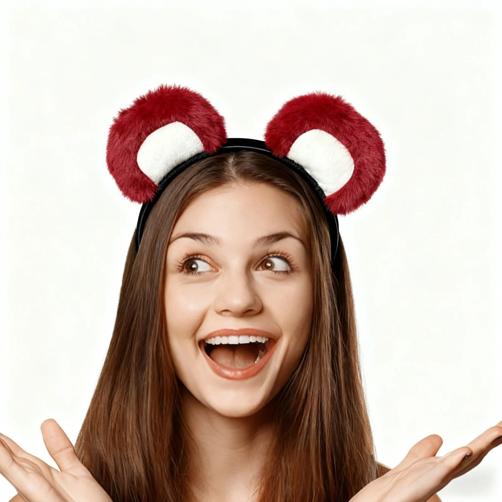 1PC Plush Bear Ears Headband, Cute Fuzzy Animal Hair Hoop For Women, Girls & Pets, Adorable Party Cosplay Hair Accessories