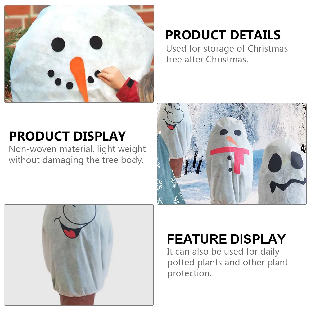 

2 Pcs Christmas Tree Protection Cover Bag Holiday Non-woven Fabric Xmas Storage Solution