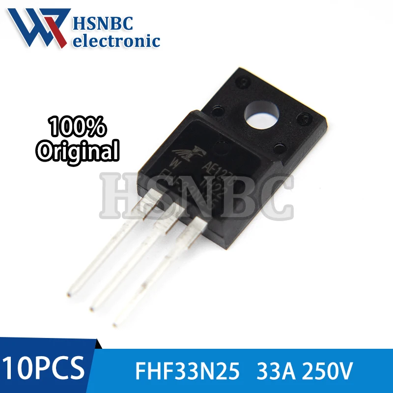 10PCS FHF33N25W 33N25 FHF33N25 TO-220F 33A 250V N-channel Power MOSFET Transistor 100% New Original