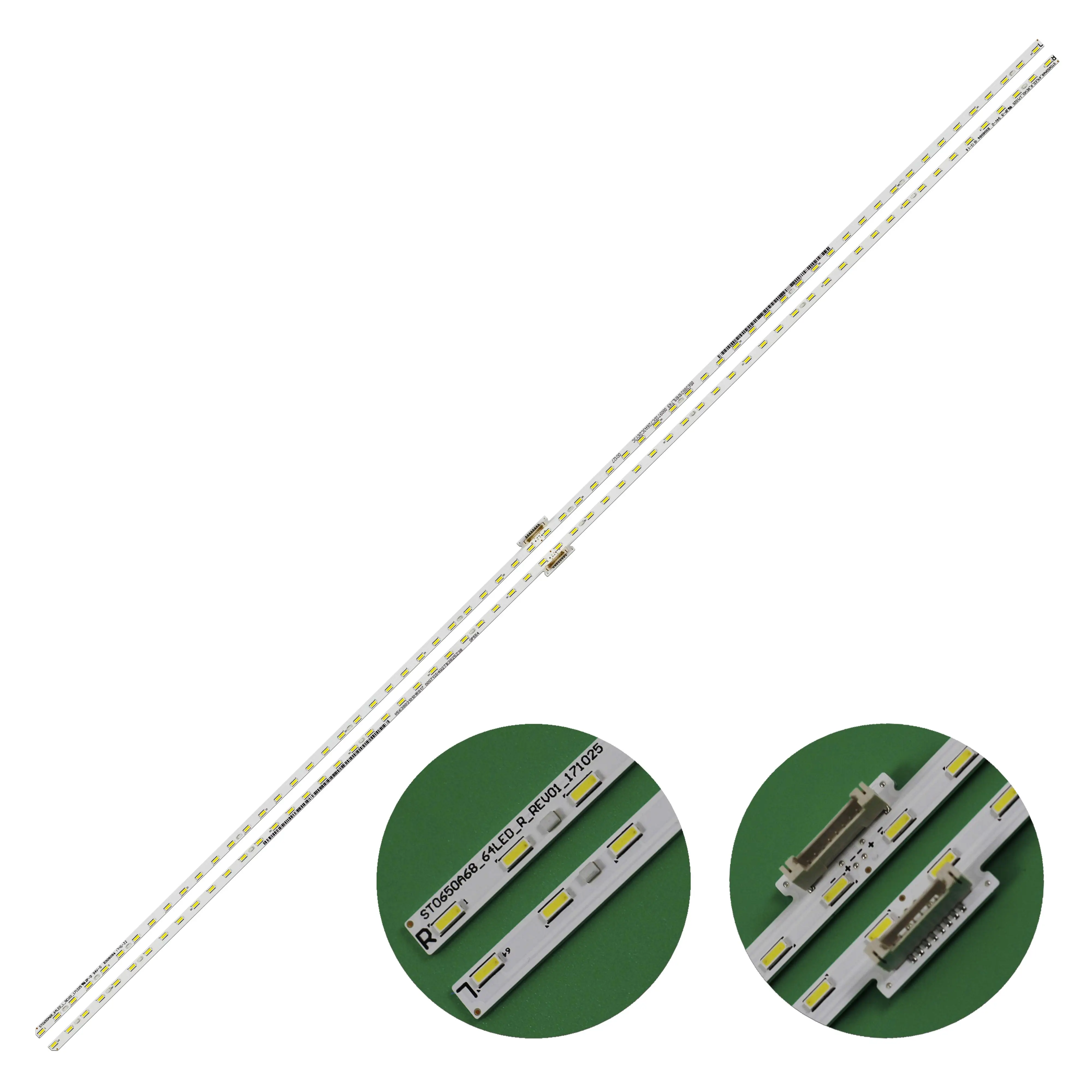 LED Backlight Strips(2)For KD-65X8566 KD-65X8500 KD-65XG8596 734.03506.0001 734.05209.0001 734.05208.0001 STO650AB9 64LED R L