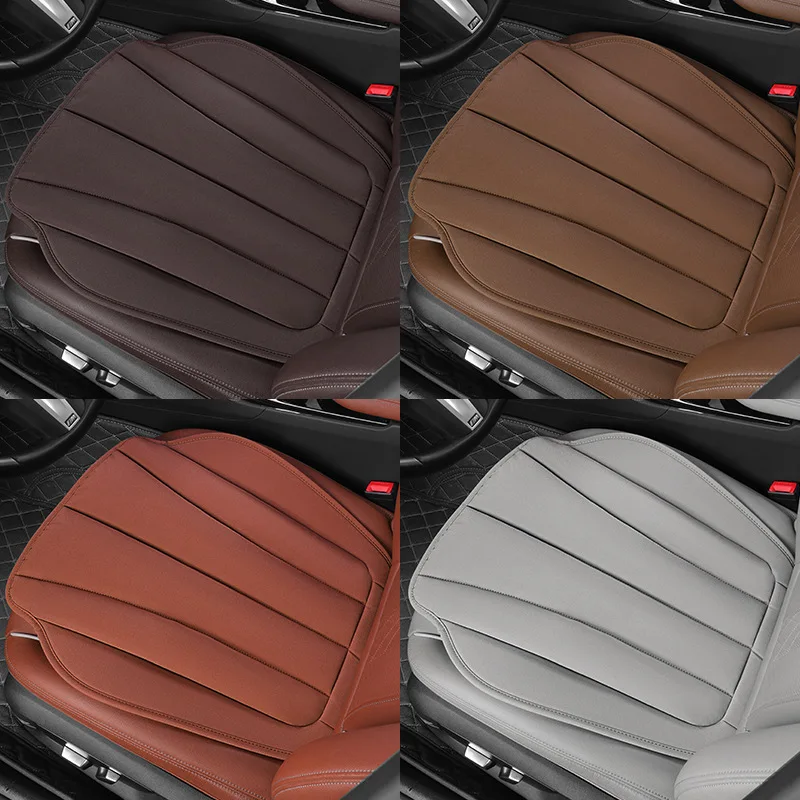 高級新型車用シングルピースシートクッション-四季対応カーシートクッション-スエードレザー-汎用滑り止めシートカバー