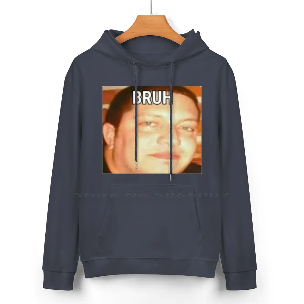 Bruh Pure Cotton Hoodie Sweater 24 Colors Bruh Memes Funny Sal Vulcano Impractical Jokers Bottom Text 100% Cotton Hooded