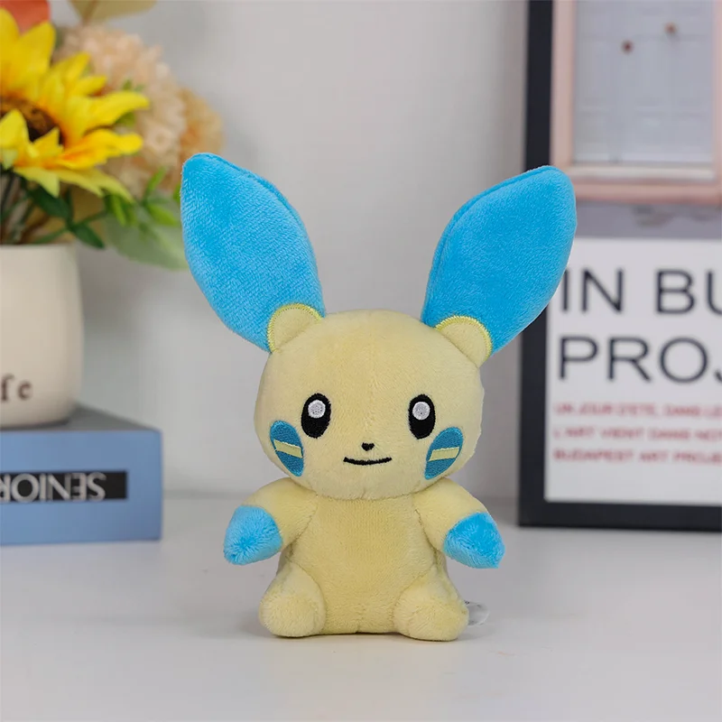 takara-tomy-minun-coelho-6-polegadas-brinquedo-de-pelucia-macio-pokemon-jogo-switch-scarlet-violet-boneco-de-desenho-animado-anime-pet-teddy