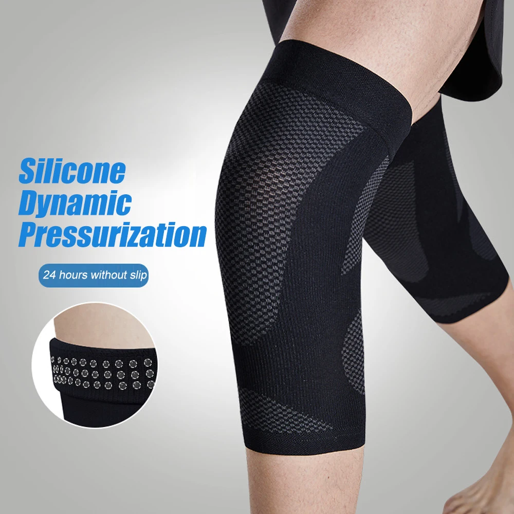 1 Pair Ultra Thin Anti Slip Knee Support Brace Sleeve Knee Warmer Protector for Running Hiking Outdoor Sports Activities Unisex