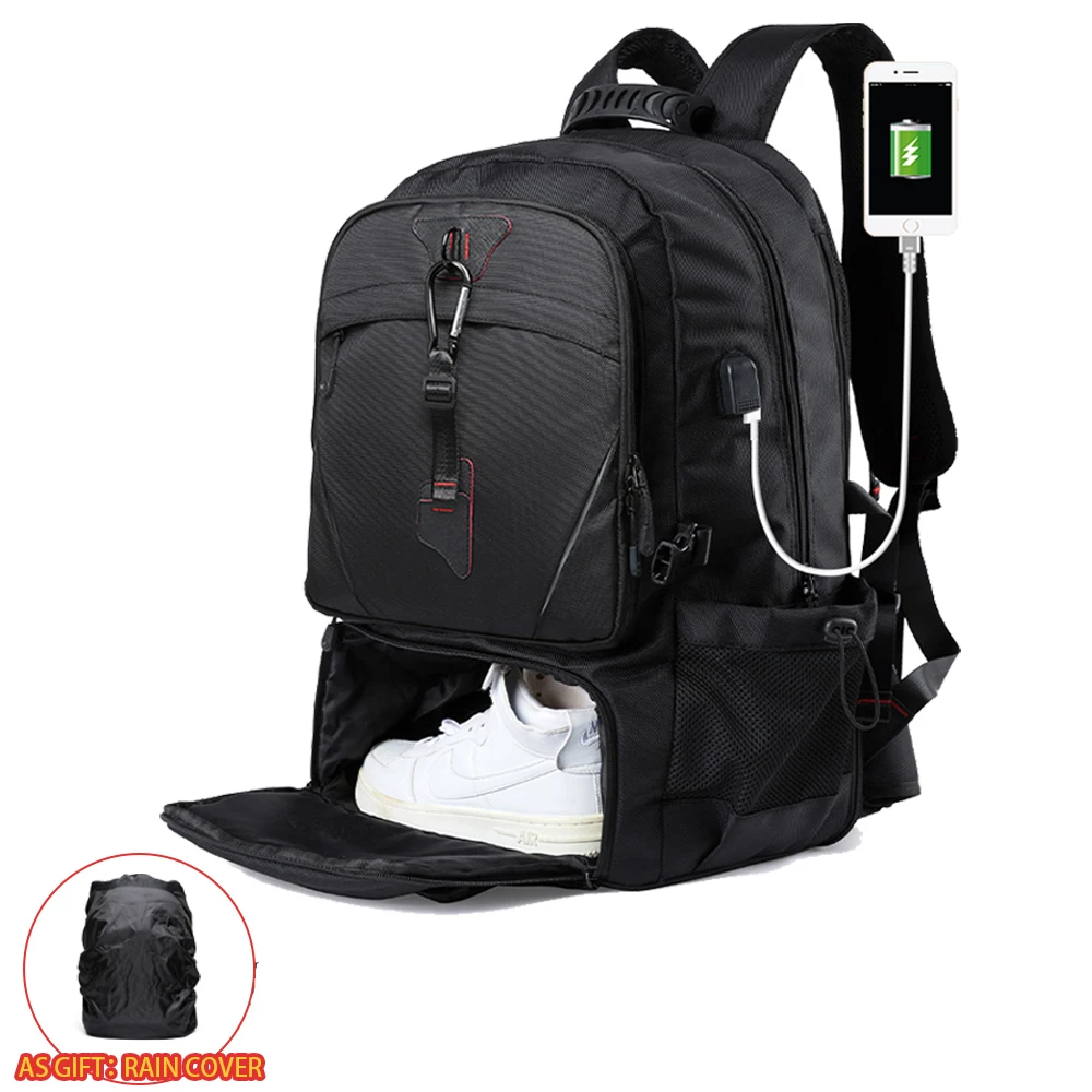 

Large Capacity Business Backpack For Men Traveling Bag 17.3 inch Notebook Laptop Bags Fashion Oxford With Shoe Compartment