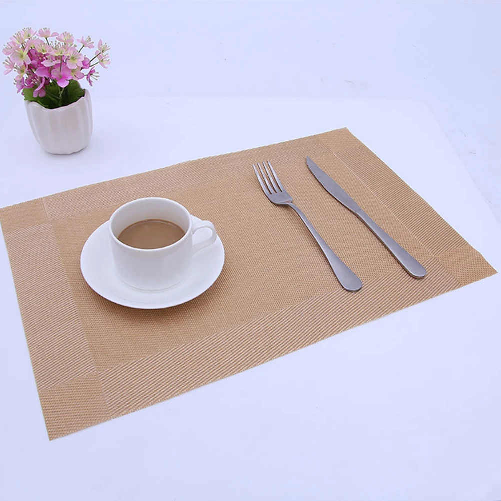 

6 Pcs Modern Placemat For Kitchen Mat PVC Kitchen Placemats Non Slip Washable Heat Resistant Scratch Proof Dining Home Decor