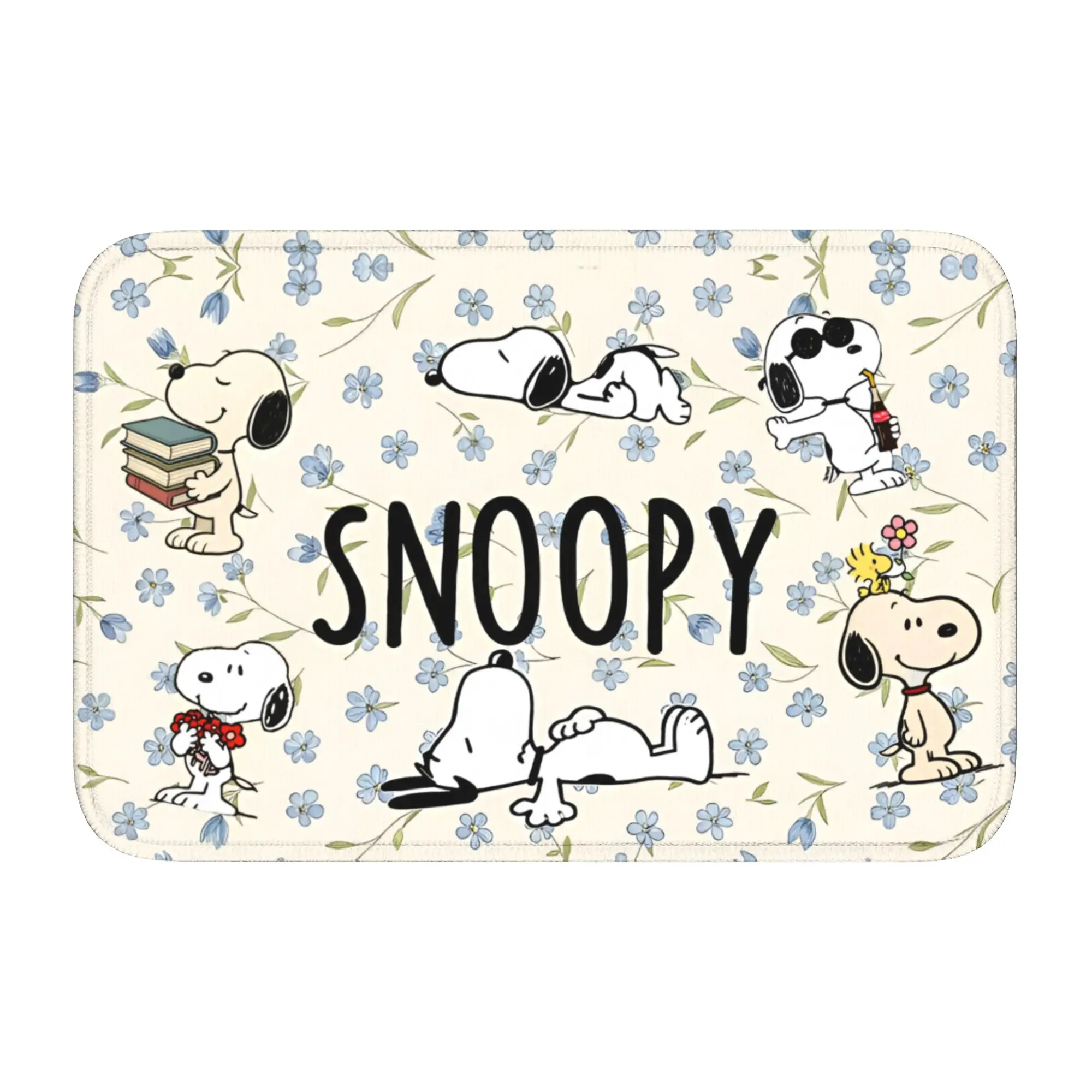Custom Cute Cartoon S-Snoopys Doormat Anti-Slip Bath Kitchen Welcome Mat Living Room Door Floor Entrance Carpet Rug Footpad