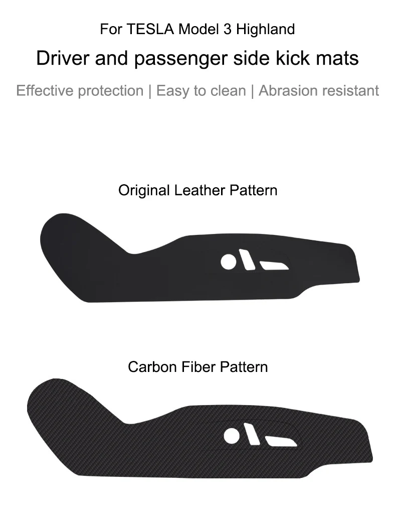 For TESLA Model 3 Highland 2024 Seat Side Door Anti Kick Mats Door Anti-kick Sticker Soil-proof Mat Scratch-resistant Cover Mats