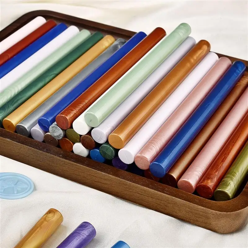 10Pcs Seal Wax Sticks Lacquer Melting Sealing Wax Sticks DIY Christmas Party Invitation Sealing Wax Scrapbooking Gift Decoration