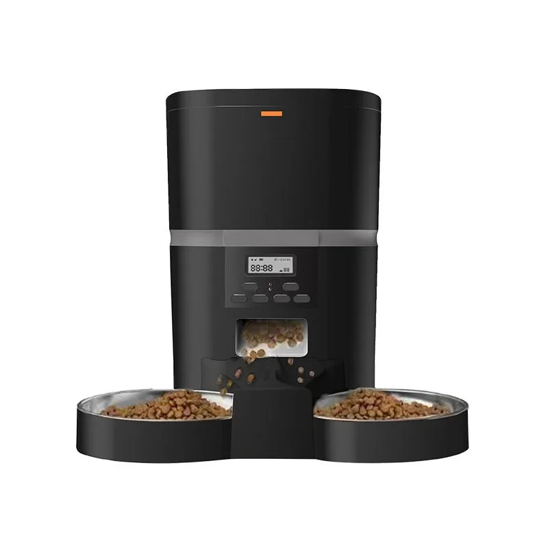 

Automatic Pet Feeder Food Dispenser New Style Solid Pattern Stainless Steel Pet Bowl Eco-Friendly Charge Source for Dogs & Cats
