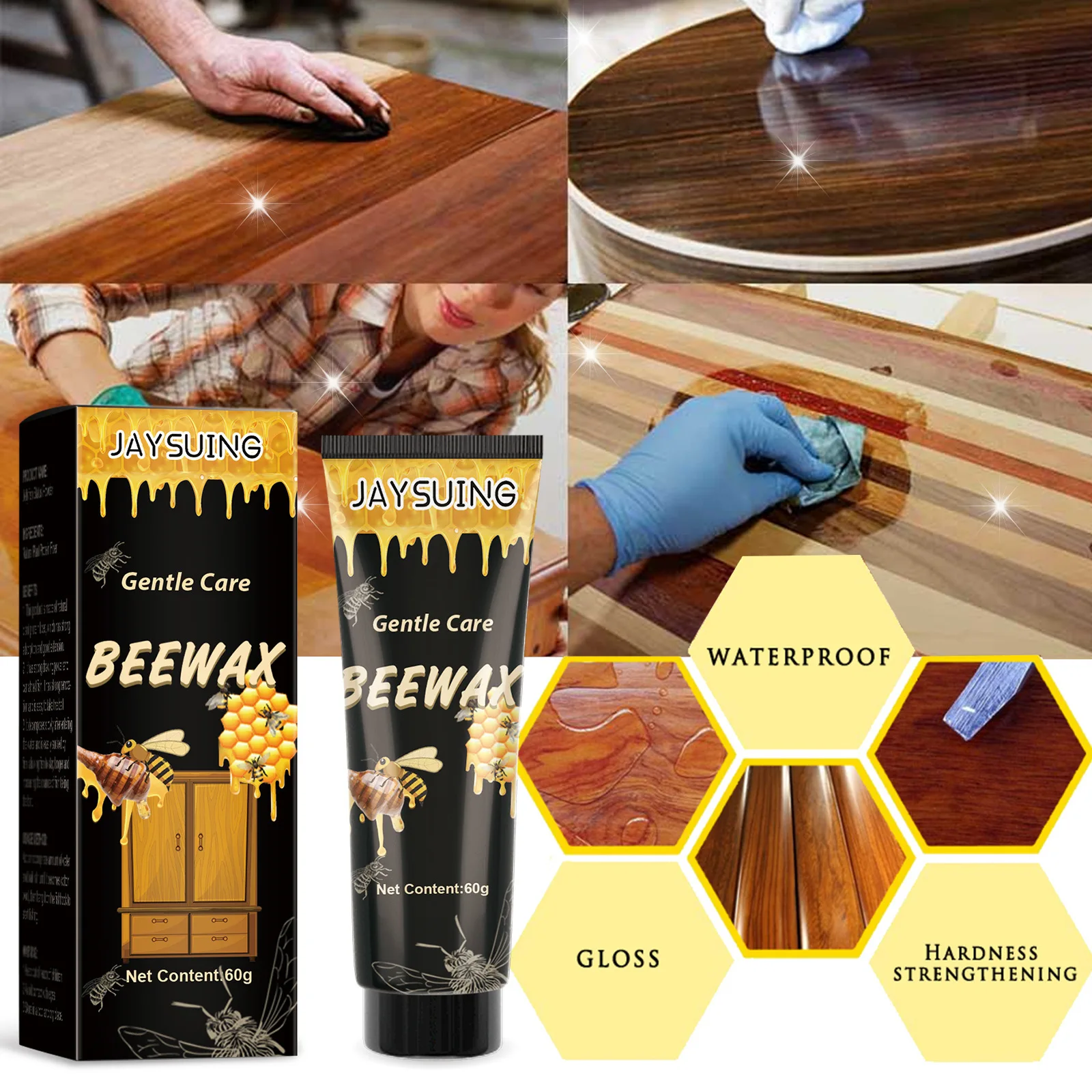 Furniture Beeswax Spray Cleaner Long Lasting Buffable Waterproof Wax for Laminate  Vinyl Plank