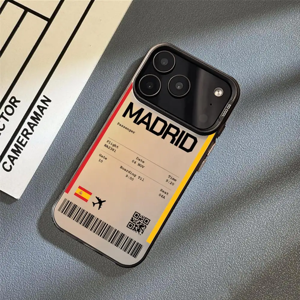 حافظة لهاتف آيفون 17 16 15 14 13 12 11 Pro Max Air متعدد الألوان ماتي ليزر معدني أورورا فوندا #1