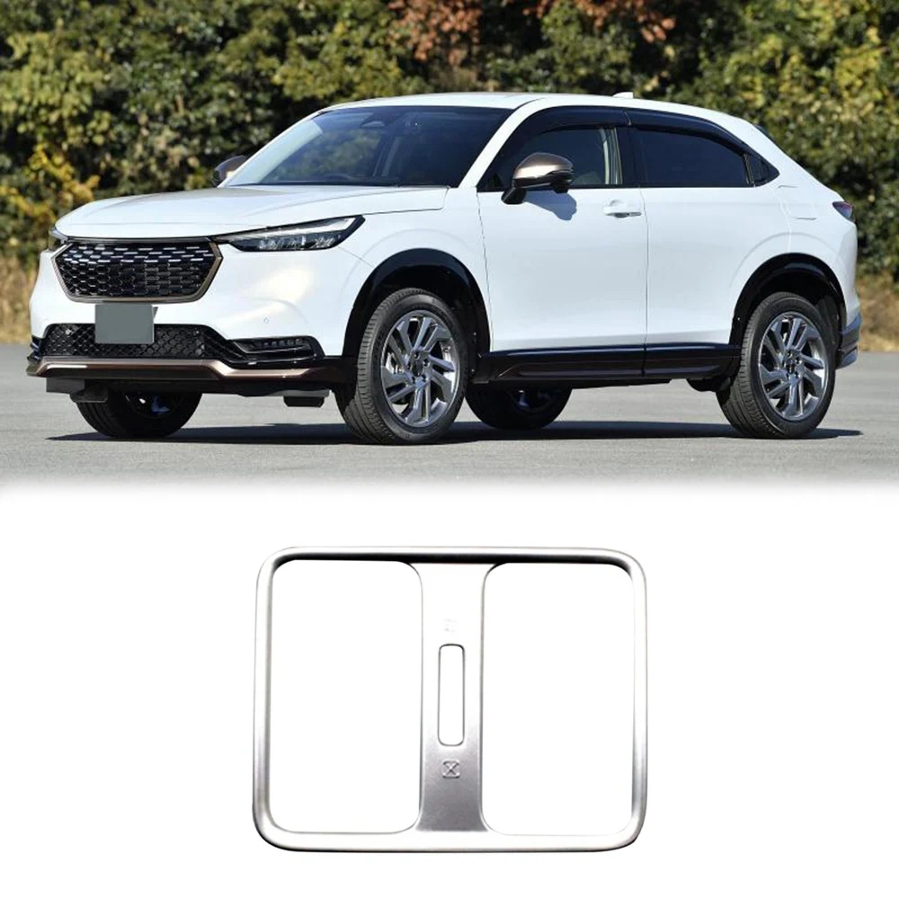 L96A For Honda Vezel HR-V HRV 2021 2022 Interior Car Matte Silver Rear Seat Air Conditioning Vent Cover Trim Decoration - view 5