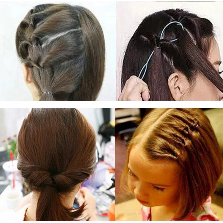 Accesorios Para El Cabello Para niña, 2 piezas, aguja Para El Cabello, diadema Para niña, cola de caballo fácil, Accesorios Para El Cabello