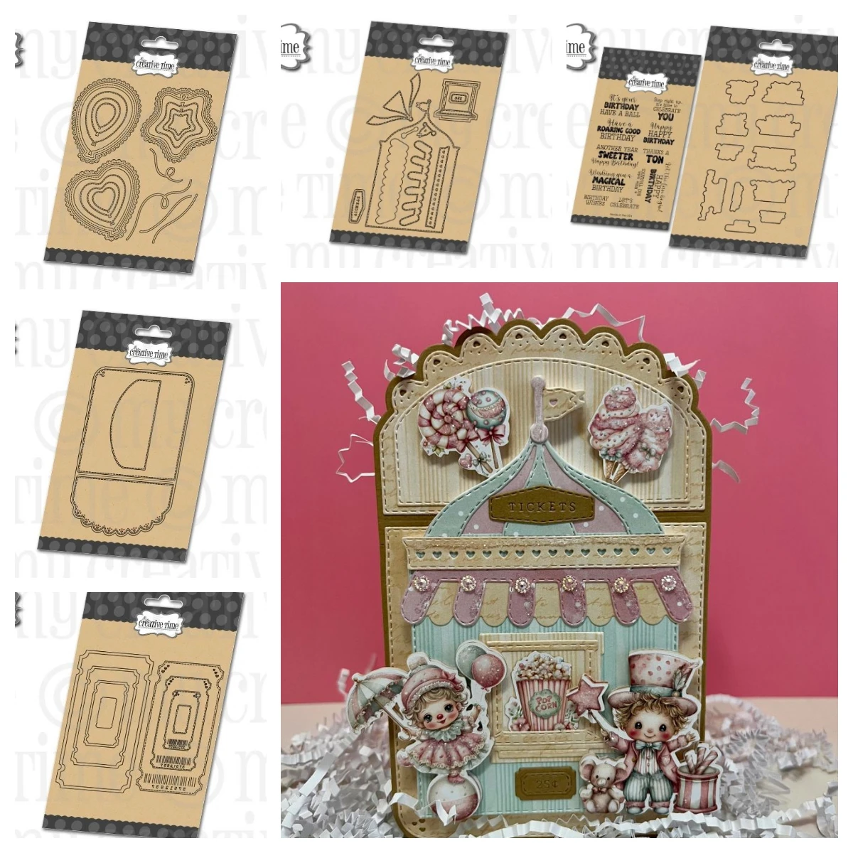 

Creative Time Let the Fun Begin Ticket Booth Tag Metal Cutting Dies Stamps for DIY Scrapbooking Card Craft Molds March 2026 New