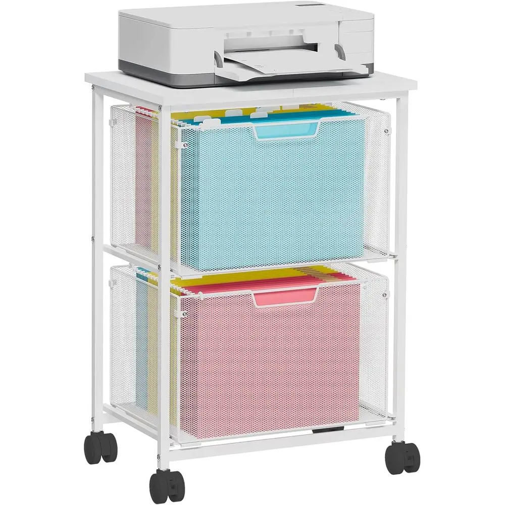

Мобильный картотечный шкаф для документов формата Letter/Legal, передвижная тумба для документов с 2 ящиками, органайзер для подвесных папок для домашнего офиса