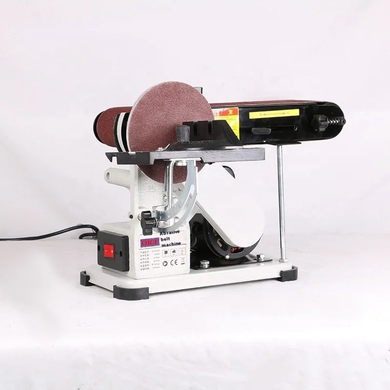 Electric High Quality Variable Speed 450W 220V Polishing Machine Hand Operated Table Type Fixed Angle Sand Belt WoodworkingATV&U