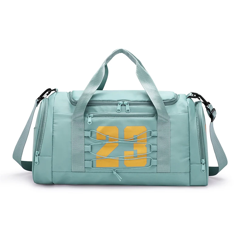 Sports Fitness Bag for Women Travel Duffle Shoe Pocket Portable Duffel Tote Handbags Gym Weekend Yoga Shoulder Combo Dry Wet Bag