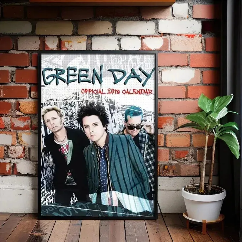 اليوم الأخضر - ملصق فرقة الروك الموسيقية HD طباعة قماش اللوحة ملصق لغرفة النوم الرياضة الغيتار المغني مكتب غرفة ديكور بدون إطار #5