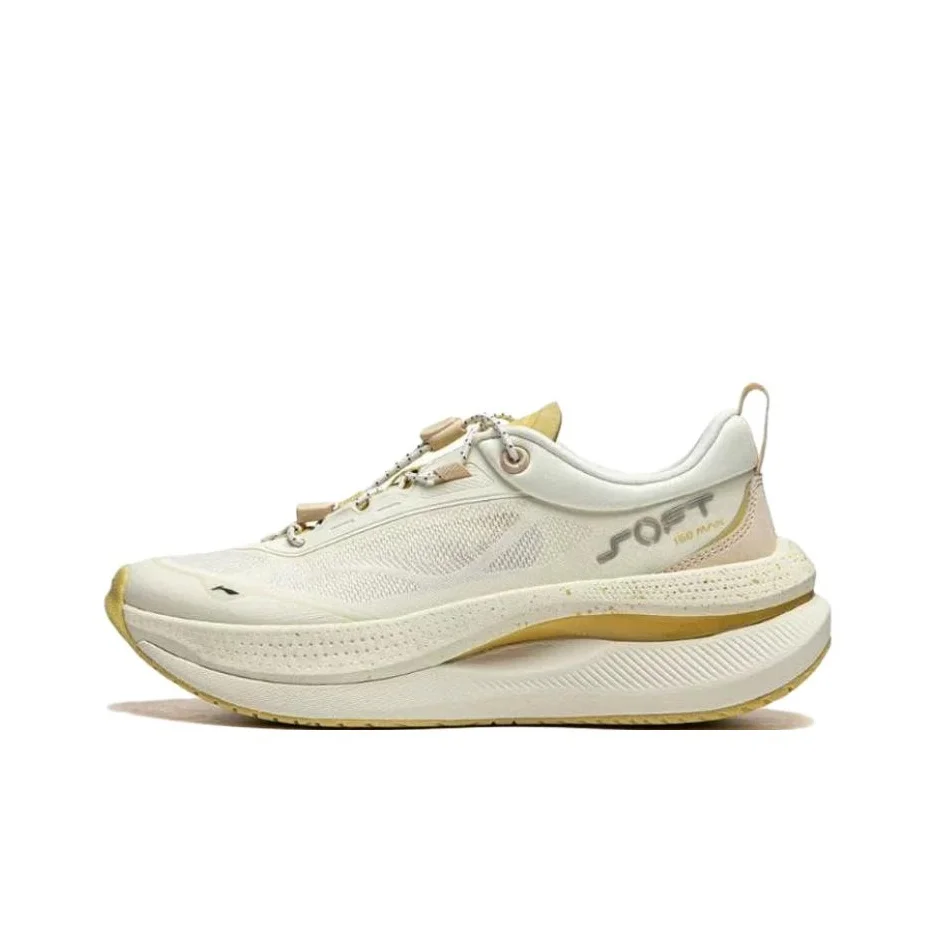 Li Ning Abrasion Resistant Slip Resistant Low top Casual Shoes Women's Beige Yellow AGLU046-5