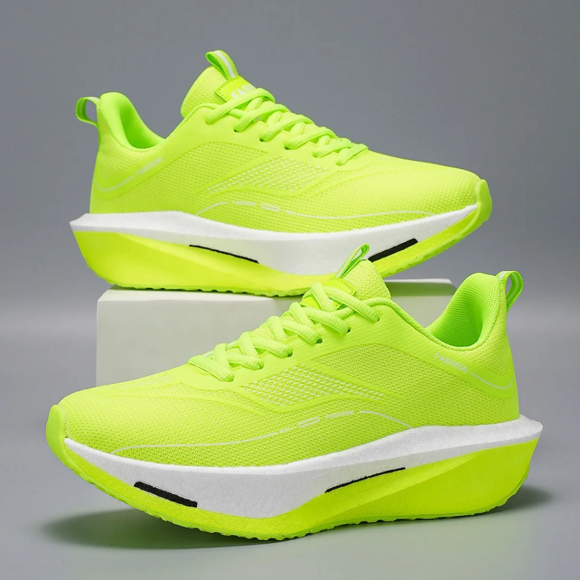 Men Marathon Running Shoes Carbon Plate Sports Sneakers Breathable Lightweight Comfortable Athletic Nonslip Shoes 2026 New