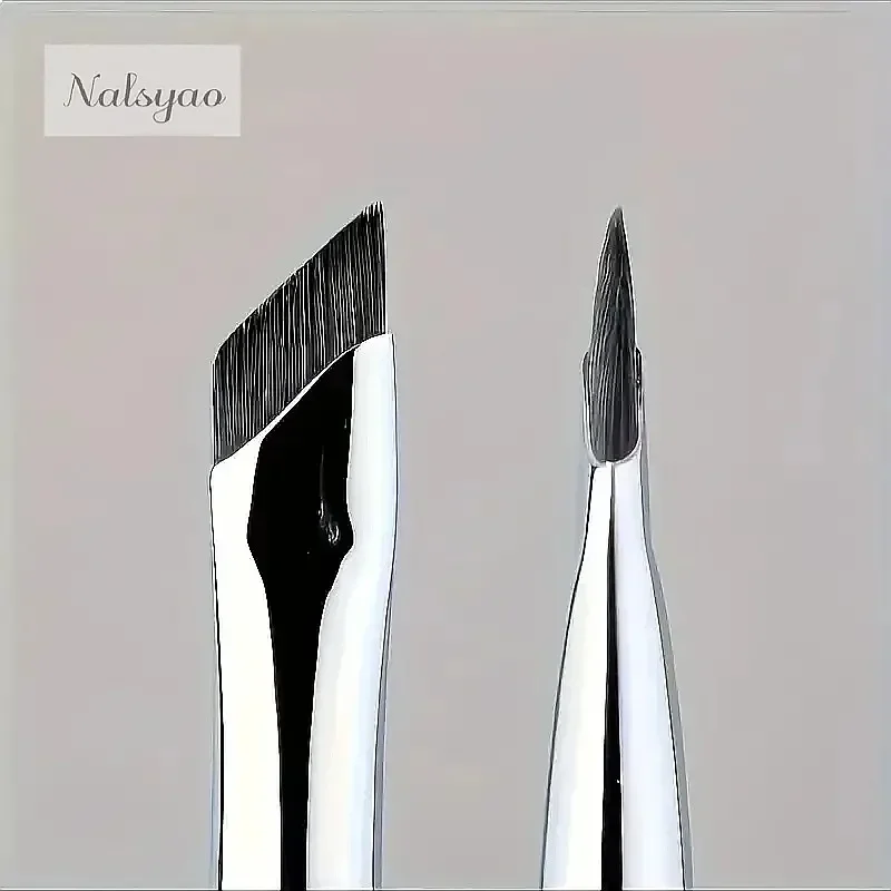 2/5pcs Upgrade Blade Eyeliner Brush Ultra Thin Fine Angle Flat Eyebrow Brush Under Eye Precise Detail Makeup Tool