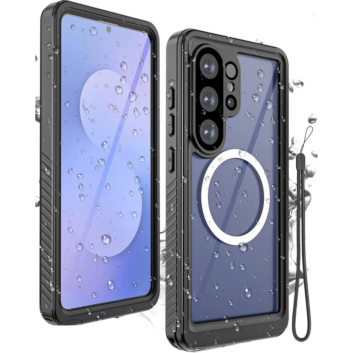 

For Samsung Galaxy S26/S26 Plus/S26 Ultra Waterproof Magnetic 360° Full Body Shockproof Tempered Glass Camera Case