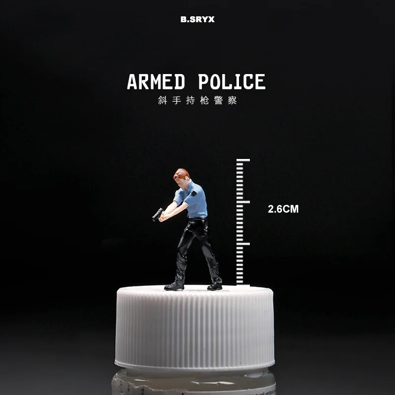 1/64 Police Catch Criminal Action Figure Model Miniature Simulating The Capture Prisoners Gangster scene Ornament Toys Figures