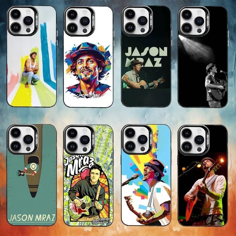 

singer J-Jason Mraz Phone Case Color Silver Shell For IPhone 17 16 15 14 13 12 11 Pro Max Plus