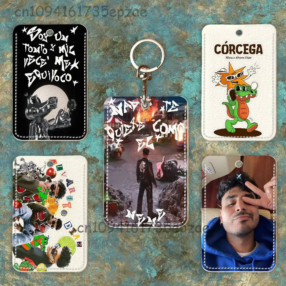 

A-Alvaro D-Diaz Coco Rectangle Card Case Keychain Access Card Bag Key Tag Ring Leather Card Holder Key Ring Access