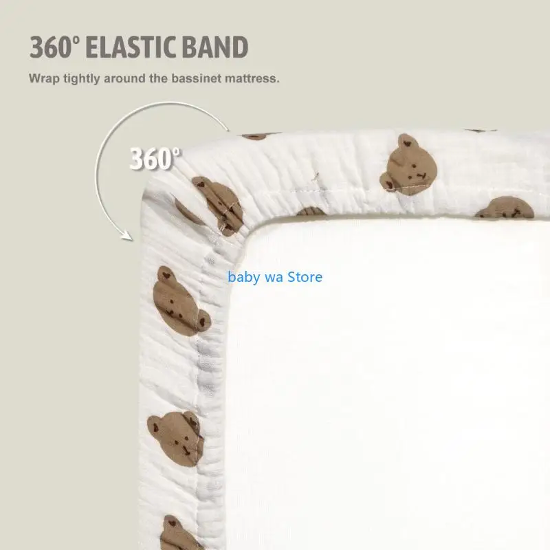 Набор из 2 простыней для малышей, мягкий и дышащий чехол для коляски, съемный чехол 4XBD