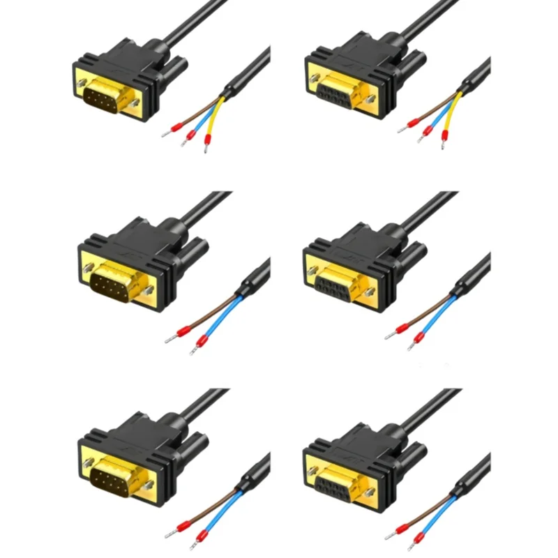 DB9 serial cable plug and socket RS232 RS485 adapter cable 235/12/38 terminal cable 9-pin COM port connector